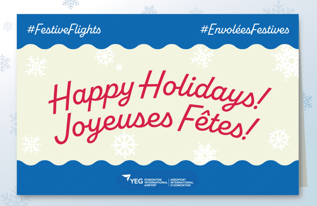 carte des Fêtes – Joyeuses Fêtes bilingues